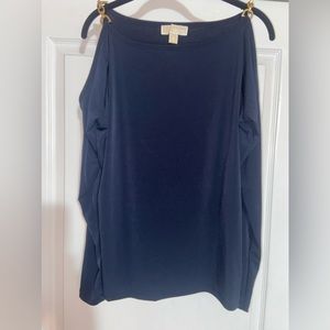 NWT MK woman’s shirt sz xl with chains on the open shoulders.